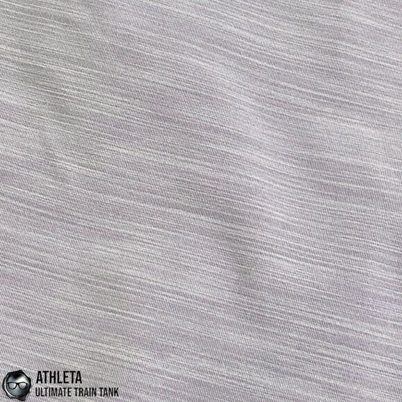 ATHLETA ULTIMATE TRAIN TEXTURED TANK IN MUTED LILAC / WHITE SIZE S RACERBACK - Picture 5 of 11